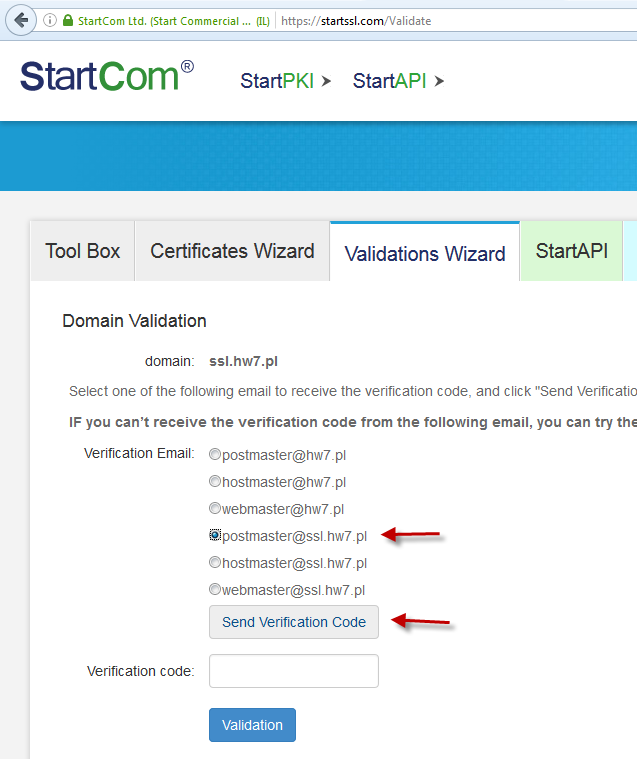 walidacja domeny - darmowy certyfikat SSL